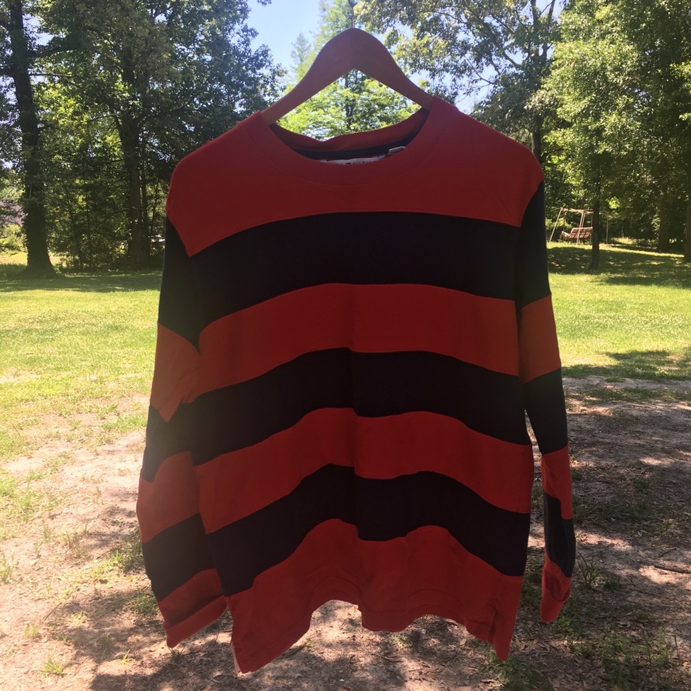 Tommy Hilfiger Womens Size L Striped Long Sleeve